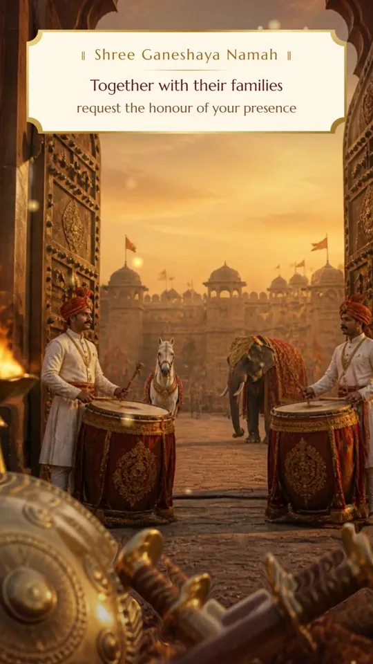Rajput Royal premium video wedding invitation