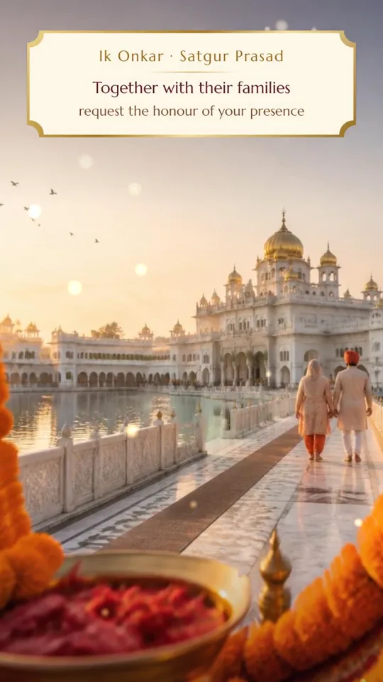 Sikh Anand Karaj premium video wedding invitation