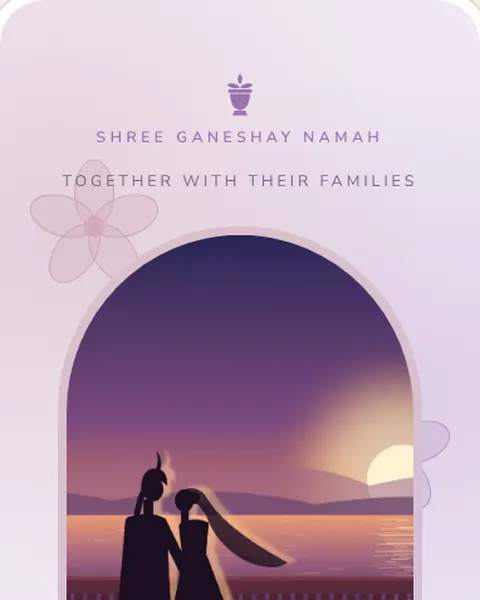 Pastel Floral wedding invitation website in Lilac